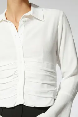 پیراهن سفید زنانه 3WAK60047IW - یاری شاپ