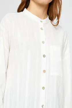 پیراهن سفید زنانه 3WAK60050CW - یاری شاپ