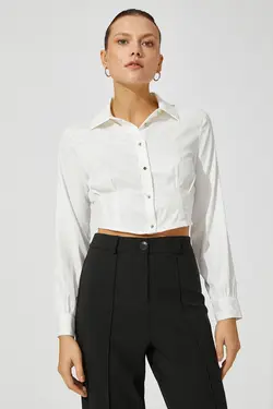 پیراهن سفید زنانه 3WAK60173UW - یاری شاپ