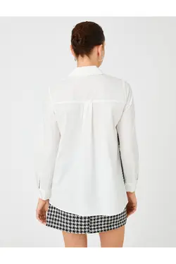 پیراهن سفید زنانه 3WAK60081UW - یاری شاپ