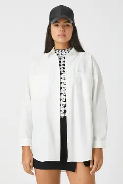 پیراهن سفید زنانه 3WAL60033IW - یاری شاپ