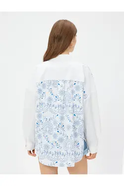 پیراهن سنتی موتیف پنبه ای Relax Fit - یاری شاپ