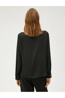 پیراهن سنگ دار آستین بلند دکمه دار - یاری شاپ