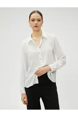 پیراهن سنگ دار آستین بلند دکمه دار - یاری شاپ