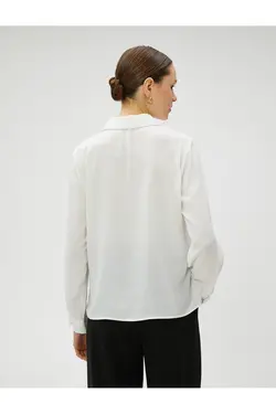 پیراهن سنگ دار آستین بلند دکمه دار - یاری شاپ