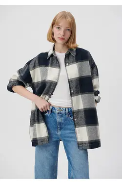 پیراهن سورمه ای سورمه ای / برش پهن 1210270-83154 - یاری شاپ