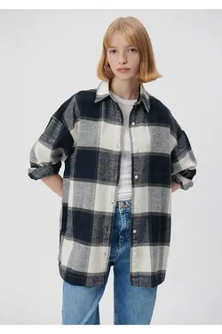 پیراهن سورمه ای سورمه ای / برش پهن 1210270-83154 - یاری شاپ