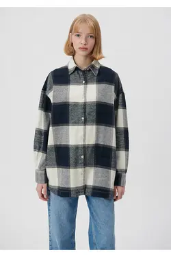 پیراهن سورمه ای سورمه ای / برش پهن 1210270-83154 - یاری شاپ