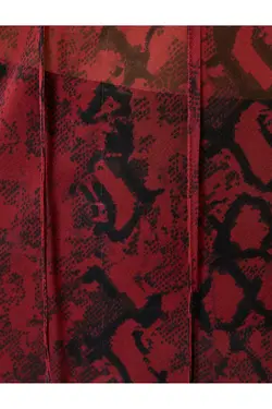 پیراهن شفاف ابریشمی آستین های بادکنکی یقه V - یاری شاپ