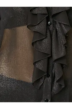 پیراهن شفاف با جزئیات فلونس - یاری شاپ