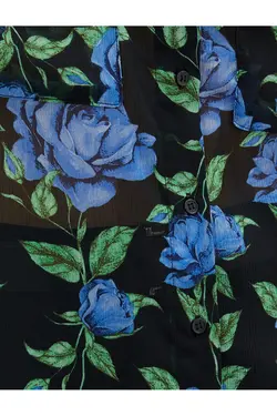 پیراهن شیفون گلدار با جیب - یاری شاپ