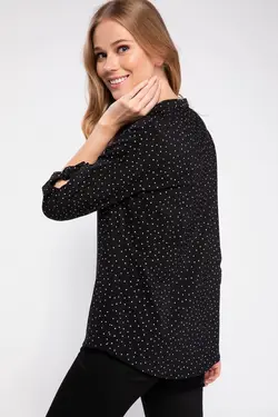 پیراهن طرح خالدار با جزئیات آستین کراوات - یاری شاپ