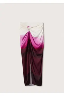 پیراهن طرح دار کمربند - یاری شاپ