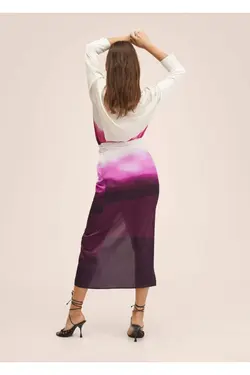 پیراهن طرح دار کمربند - یاری شاپ