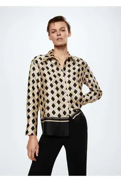 پیراهن طرح دار هندسی - یاری شاپ