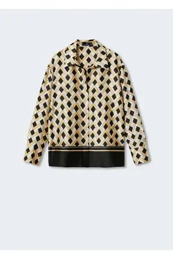 پیراهن طرح دار هندسی - یاری شاپ