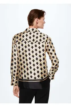 پیراهن طرح دار هندسی - یاری شاپ