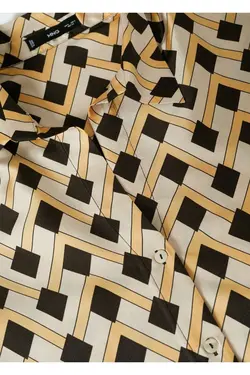 پیراهن طرح دار هندسی - یاری شاپ
