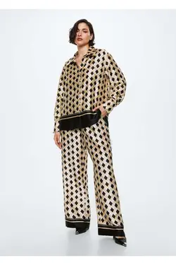 پیراهن طرح دار هندسی - یاری شاپ