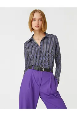 پیراهن طرح دار هندسی - یاری شاپ