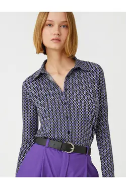 پیراهن طرح دار هندسی - یاری شاپ