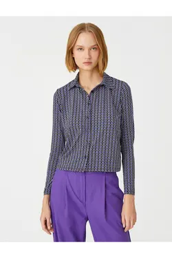 پیراهن طرح دار هندسی - یاری شاپ