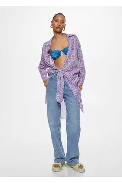 پیراهن طرح دار هندسی - یاری شاپ