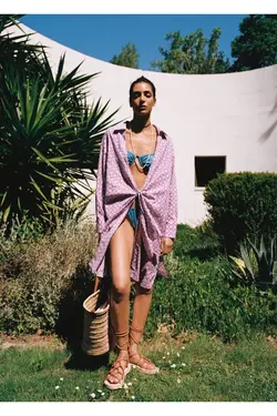 پیراهن طرح دار هندسی - یاری شاپ