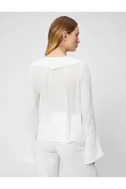 پیراهن فلونس با جزئیات کراوات - یاری شاپ