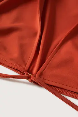 پیراهن قهوه ای رنگارنگ زنانه - یاری شاپ