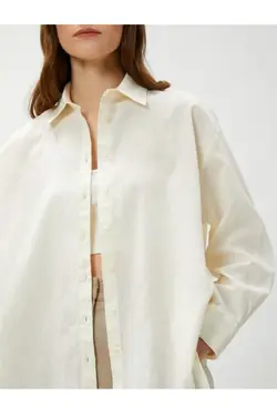 پیراهن کتان آستین بلند - یاری شاپ