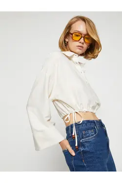 پیراهن کراپ کمر بسته - یاری شاپ