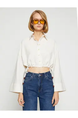 پیراهن کراپ کمر بسته - یاری شاپ