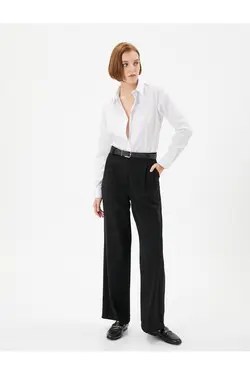 پیراهن کلاسیک آستین بلند دکمه دار باریک - یاری شاپ