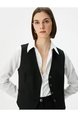 پیراهن کلاسیک آستین بلند دکمه دار باریک - یاری شاپ