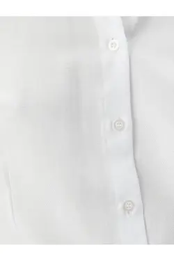 پیراهن کلاسیک آستین بلند دکمه دار باریک - یاری شاپ