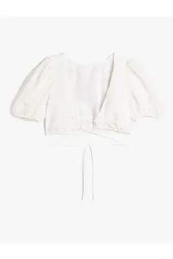 پیراهن کوتاه دوزی نخی آستین کوتاه - یاری شاپ