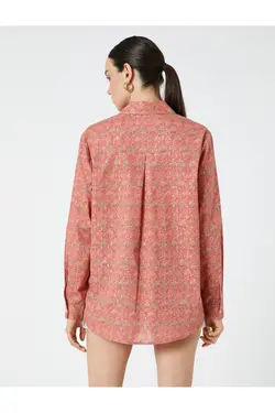 پیراهن گلدار آستین بلند Relax Fit - یاری شاپ