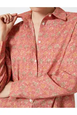 پیراهن گلدار آستین بلند Relax Fit - یاری شاپ