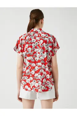 پیراهن گلدار آستین کوتاه - یاری شاپ