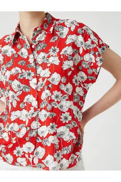 پیراهن گلدار آستین کوتاه - یاری شاپ