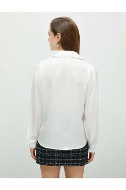 پیراهن لباس زنانه به رنگ سفید - یاری شاپ