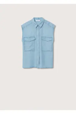 پیراهن لیوسل آبی زنانه - یاری شاپ