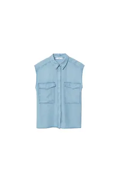 پیراهن لیوسل آبی زنانه - یاری شاپ