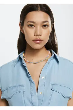 پیراهن لیوسل آبی زنانه - یاری شاپ