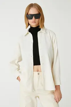 پیراهن مخمل دکمه دار زنانه 3wak60004pw - یاری شاپ