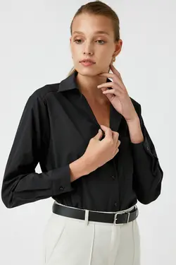 پیراهن مشکی زنانه 3WAK60032UW - یاری شاپ