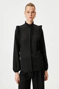 پیراهن مشکی زنانه 4WAK60505UW - یاری شاپ