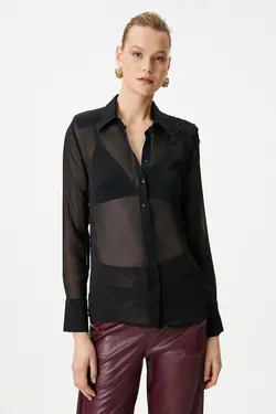 پیراهن مشکی زنانه 4WAK60511UW - یاری شاپ