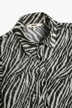 پیراهن مشکی زنانه طرح دار - یاری شاپ